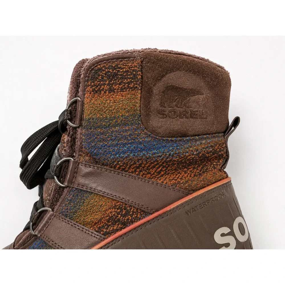 Sorel Tivoli II Waterproof Winter Boots Brown Knit Multi NL2091-256 Womens 9